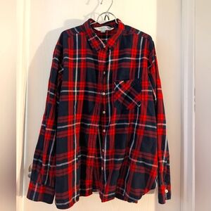 Old Navy classic plaid flannel button up